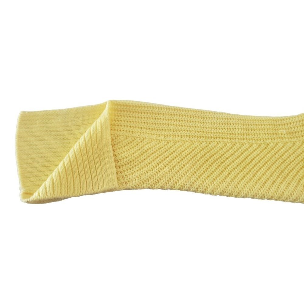 WORKSHOP REPUBLIC CLOTHING KNIT  YELLOW  SPLIT LONG SLEEVE SWEATER SIZE LARGE - Picture 7 of 7